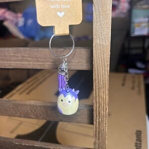 2/$15 Handmade Blueberry Cow Squishmallow Keychain